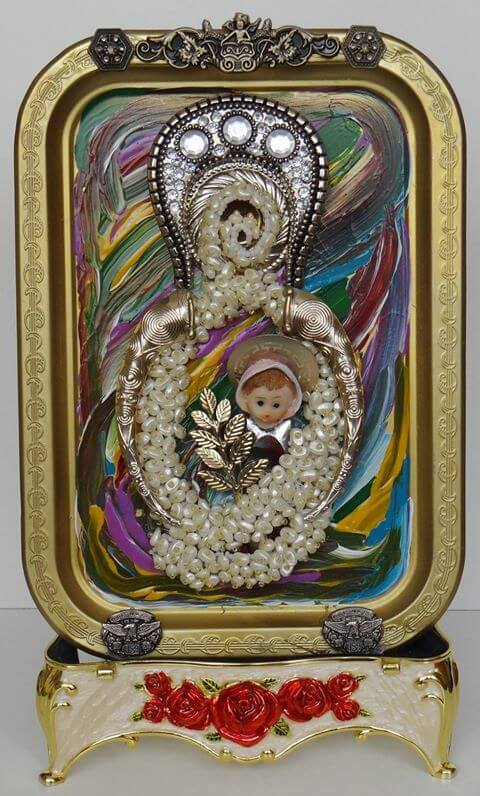 Collage-Assemblage Madonna with a Child, by Edward Ter-Saakov