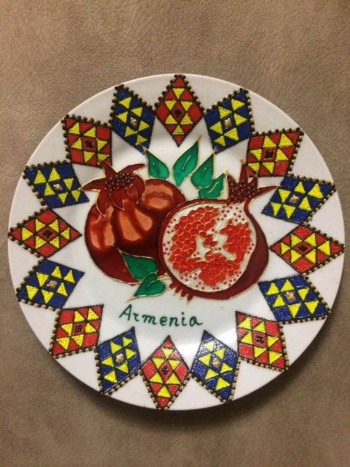 Pomegranate Plate, by Anahit Matevosyan