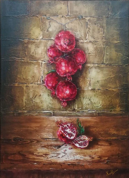 Still Life Pomegranates, by KARUZ (Karen Uzunyan)
