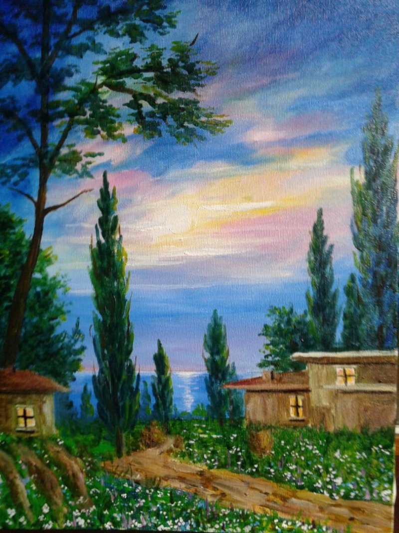 Landscape painting, by Harutiun Nasilyan