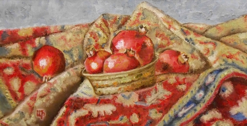 Still life with pomegranates, by Artur Isayan