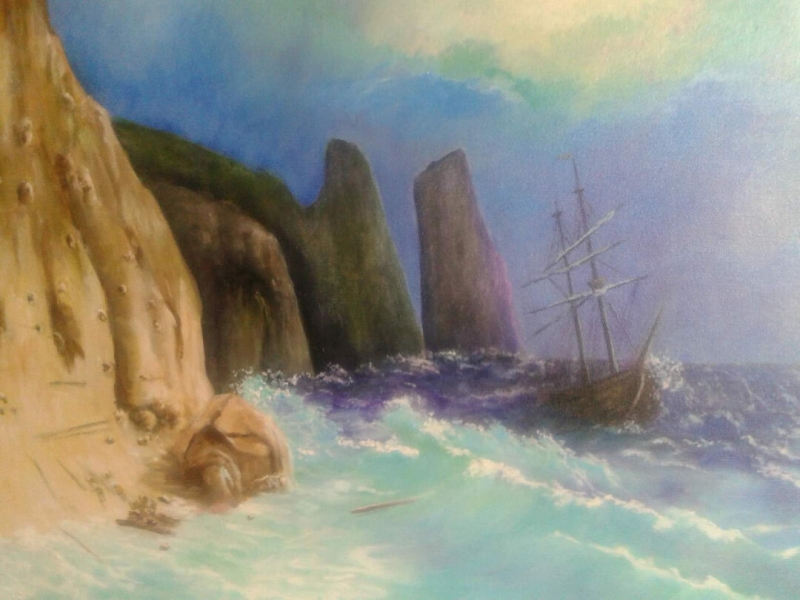 Stormy sea, by Harutiun Nasilyan