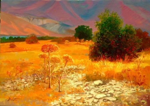 «Բնապատկեր․ Սևանի լեռները ամռանը», հեղինակ՝ Աշոտ Ազատյան