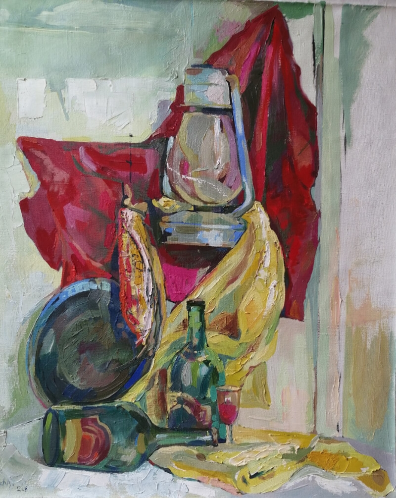 Still Life with Lamp, by Anahit Mirijanyan