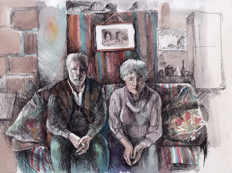 Grandmother and Grandfather, by Gayane Egiazaryan