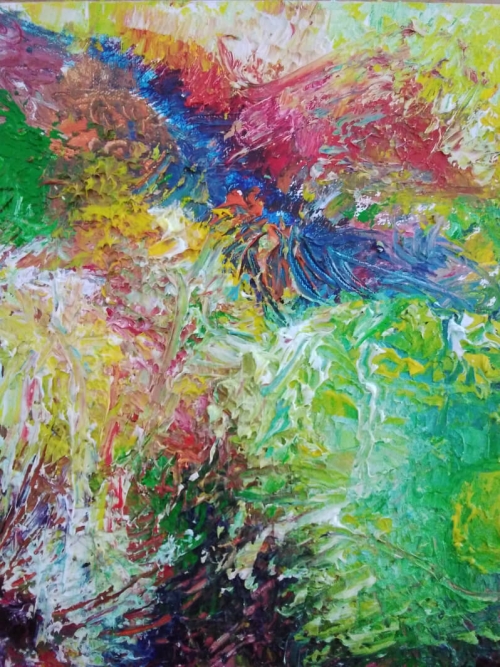 Chaos of Lights, oil painting by Tatevik Avetisyan