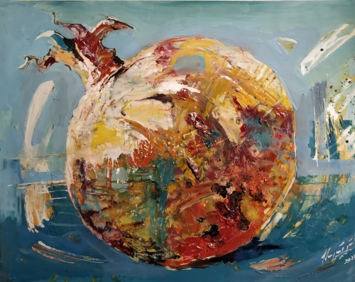 Pomegranate, oil painting by Aghasi Talalyan