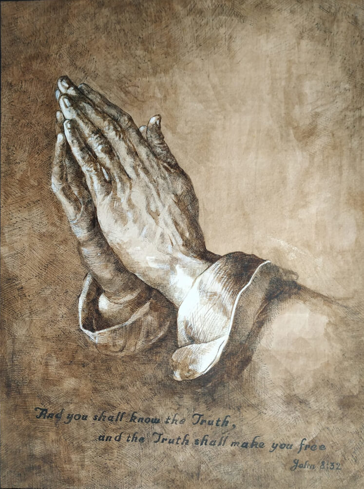 «Աղոթող ձեռքեր (Դյուրեր)», նկար, հեղինակ՝ Արտավազդ Թալալյան