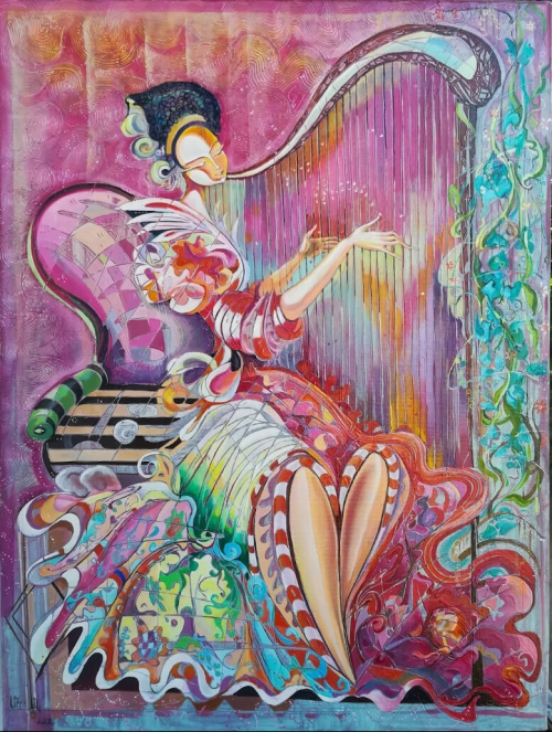 Melody, oil painting by Anahit Mirijanyan