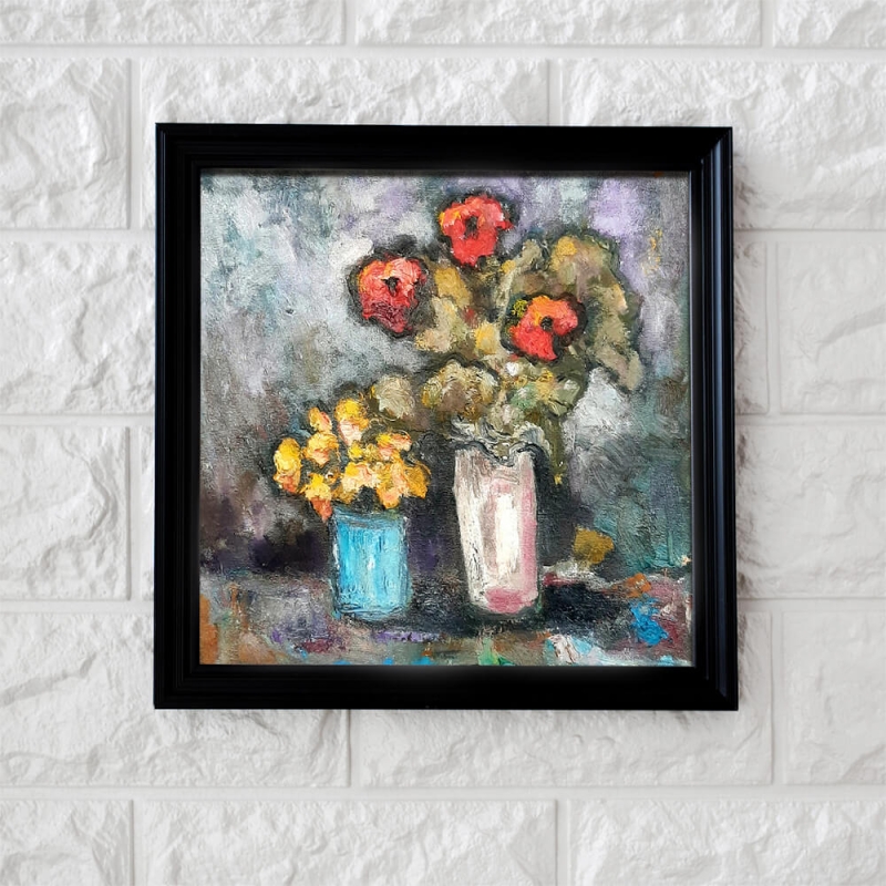 Still Life with Flowers, oil painting by Taira