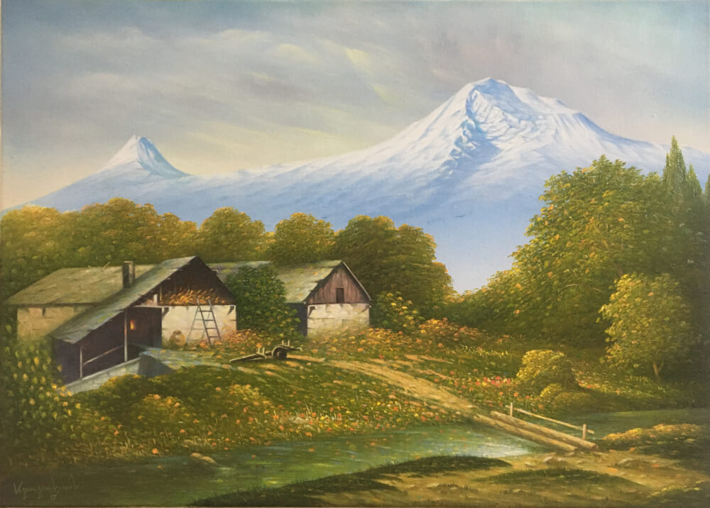 Mount Ararat, oil painting by David Aghajanyan