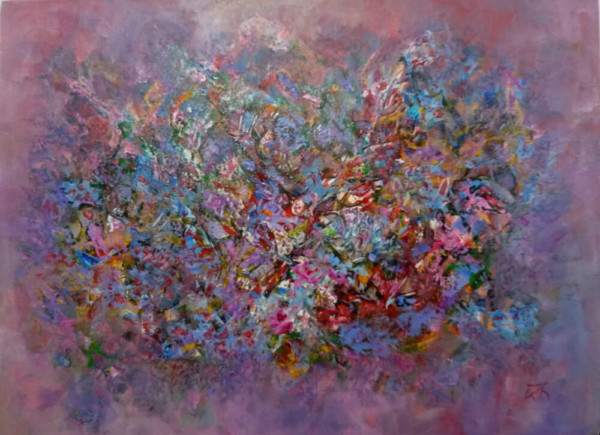 Abstract Still Life, acrylic painting by Hovhannes Aghekyan