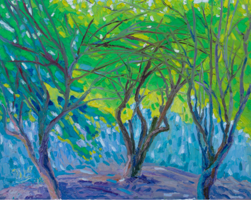 «Երեք ծառերը», յուղանկար, հեղինակ՝ Լիլիթ Վարդանյան
