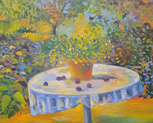 «Կլոր սեղանը», յուղանկար, հեղինակ՝ Նարեկ Ավանեսյան