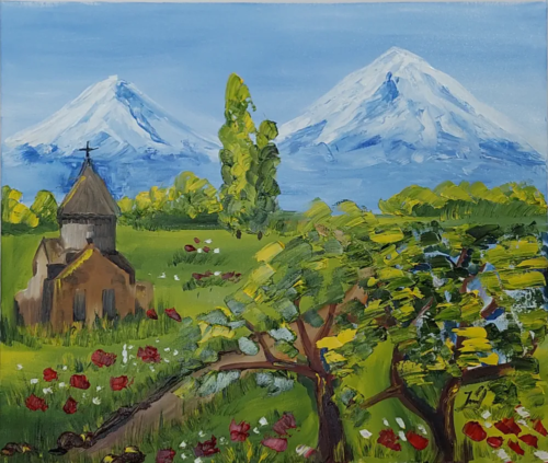 Ararat, oil painting by Shoghakat Khachatryan