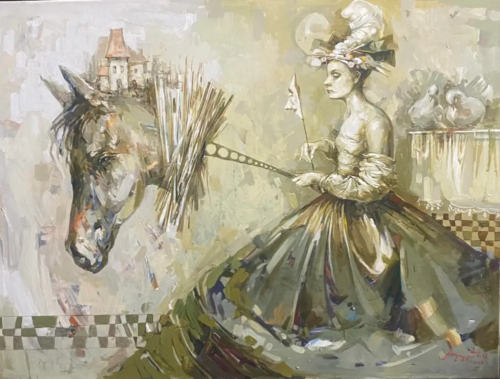 The Walk, oil painting by Artavazd Talalyan