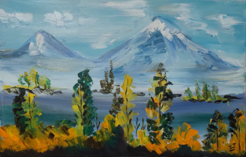 The Ararat, oil painting by Shoghakat Khachatryan