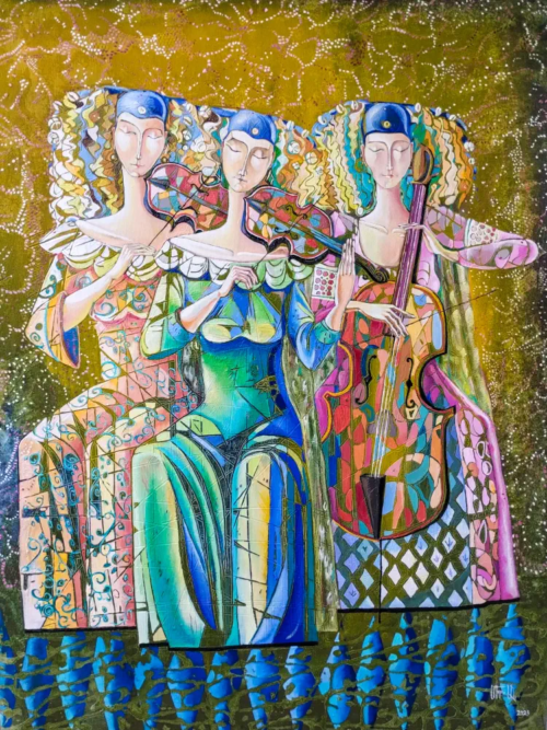 Trio, oil painting by Anahit Mirijanyan