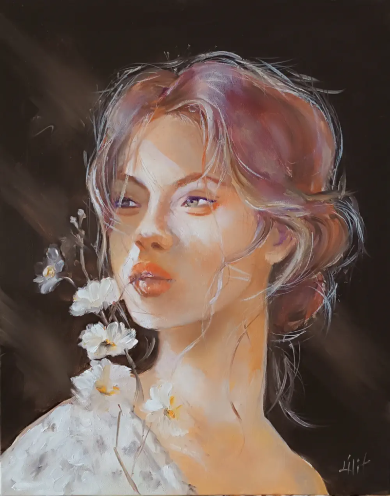 "She", oil painting by Lilit Khonkaryan
