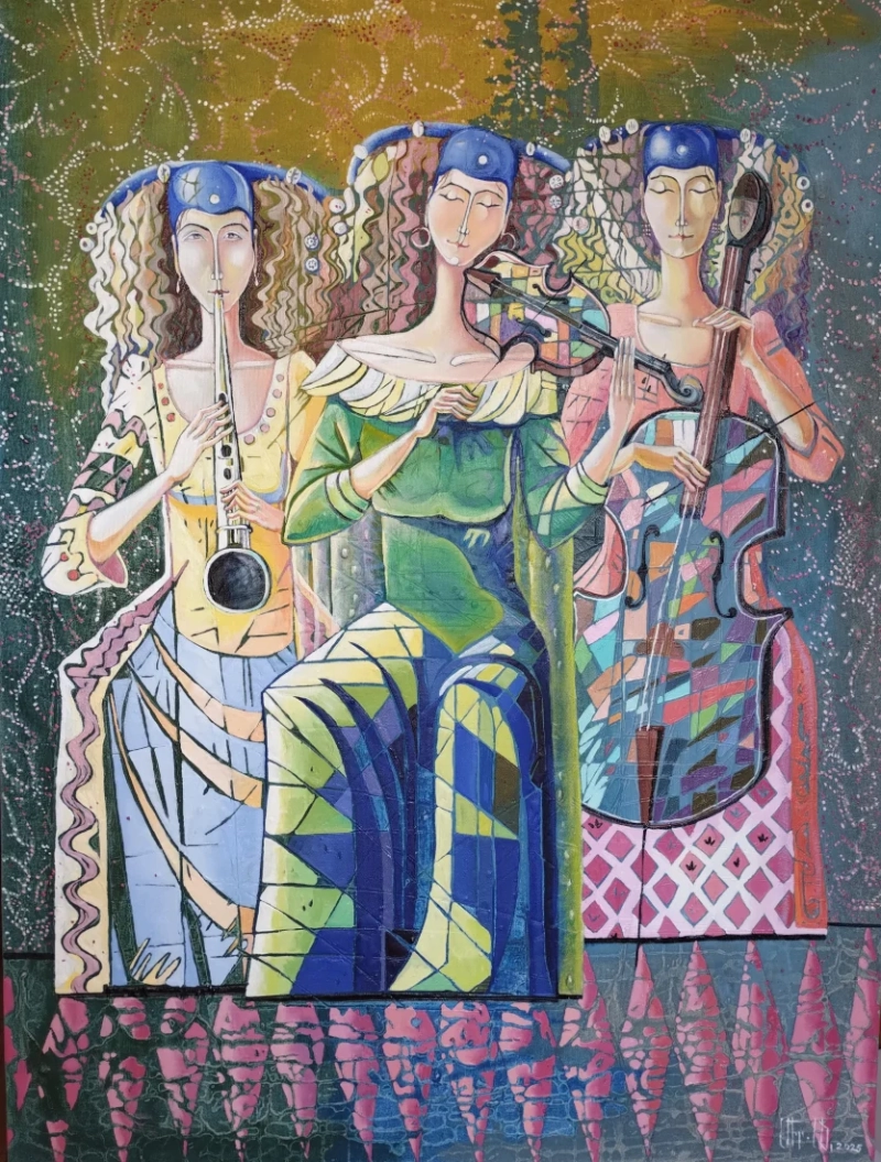 “Trio”, oil painting by Anahit Mirijanyan