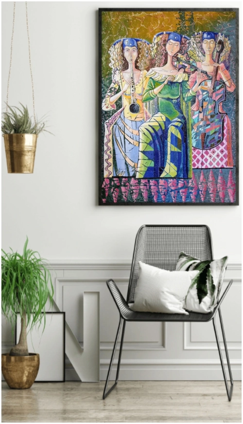 “Trio”, oil painting by Anahit Mirijanyan