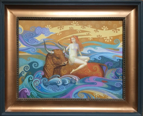 "The Abduction of Europa", acrylic painting by Arsen Abrahamyan