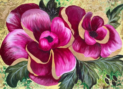 "Anemone", oil painting by Anna Sukiasyan