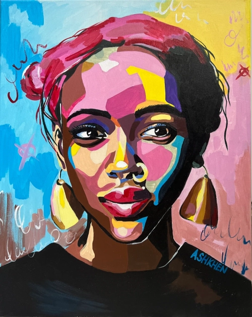 "Maria", acrylic painting by Ashkhen Budaghyan