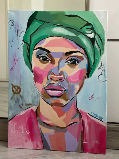 "Trinity", acrylic painting by Ashkhen Budaghyan