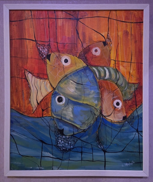 "The Struggle for Life", oil painting by Anush Avetisyan