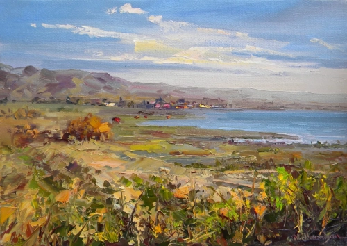 "The Lake", oil painting by Garegin Nalbandyan