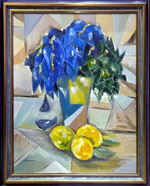 "Irises", oil painting by Anush Avetisyan