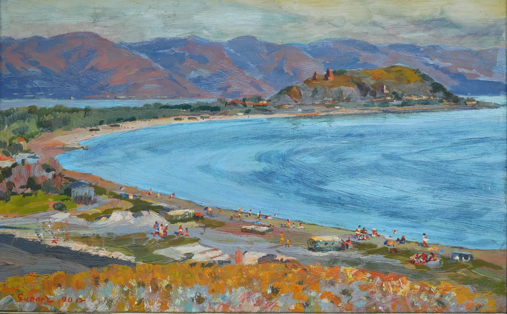 "Lake Sevan", oil painting by Garush Hovsepyan