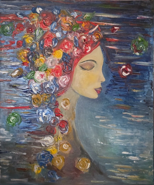 "Mermaid", oil painting by Anush Avetisyan