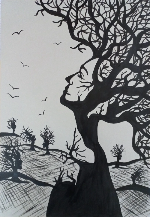 «Բնավորություն», ակրիլ թղթի վրա, հեղինակ՝ Մերի Խաչիկյան