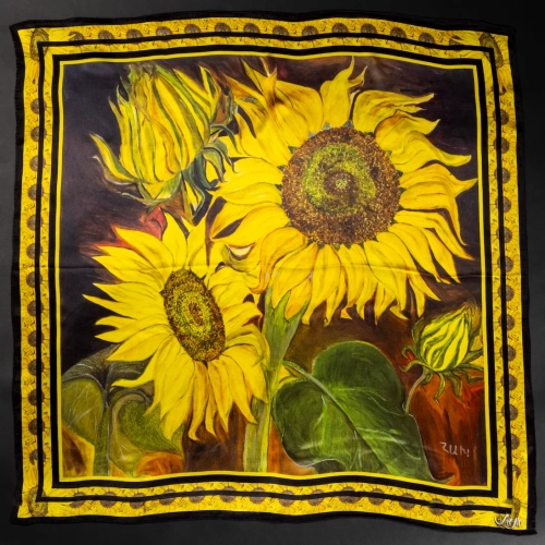 "DaVinci Sunflowers", by Hasmik Khalafyan. Wearable Art.