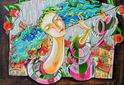 «Սիրտս այստեղ է», յուղանկար, հեղինակ՝ Անահիտ Միրիջանյան