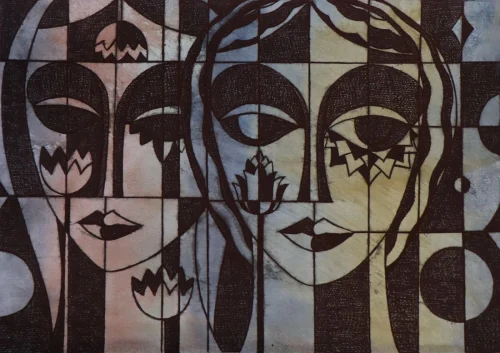 "Dialogue", painting by Eduard Nersisyan