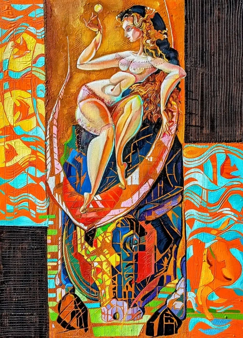 “Feminine Universe”, oil painting by Anahit Mirijanyan