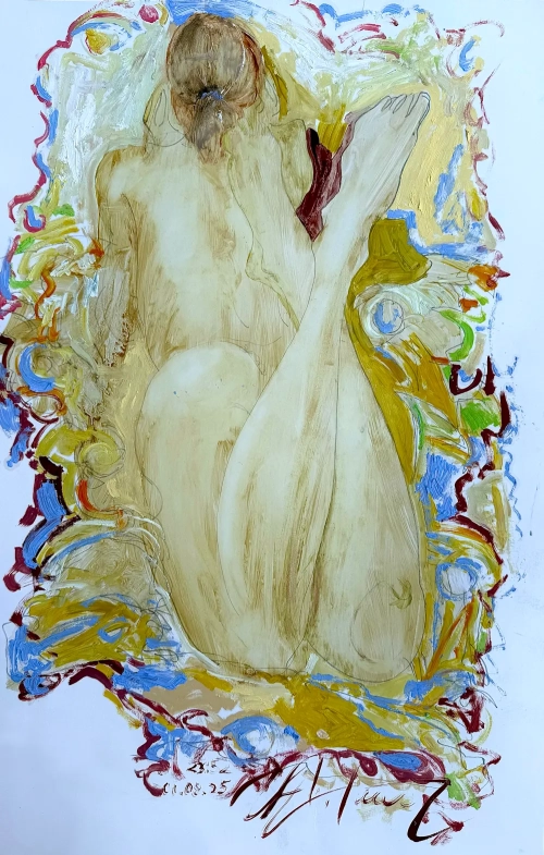 “Girl in Yellow”, painting by Alexan Enoqyan