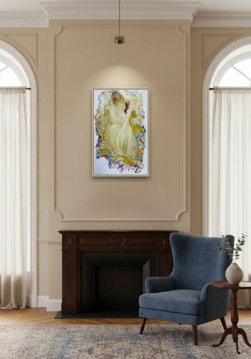 «Աղջիկը դեղինի մեջ», ջրաներկ, հեղինակ՝ Ալեքսան Ենոքյան