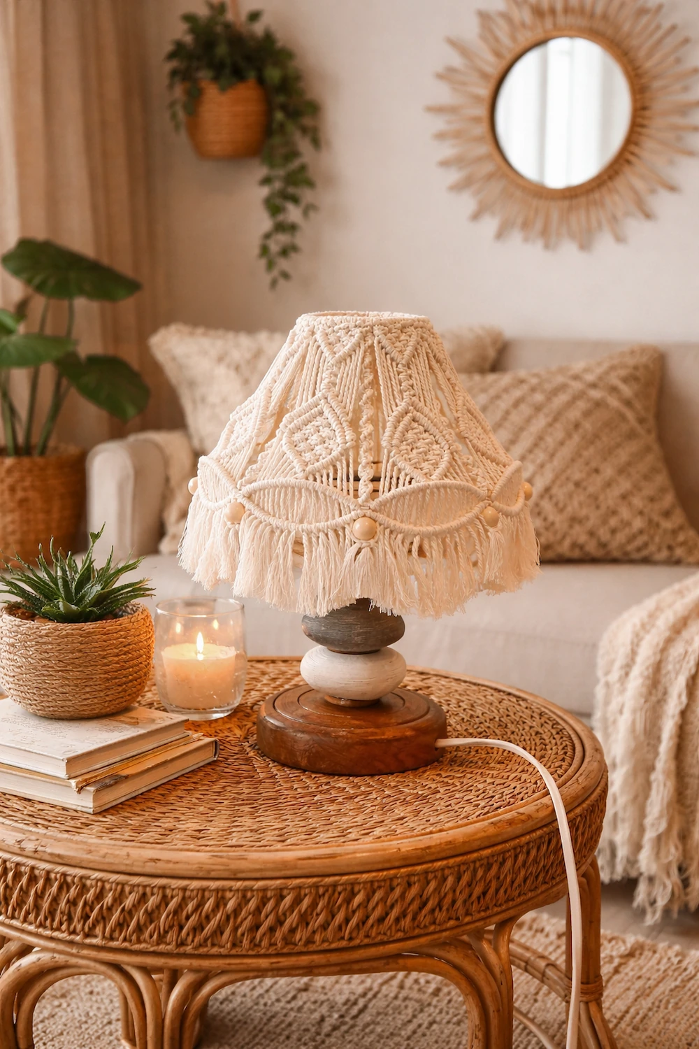 “Handmade Table Lampshade in Boho Style”, author: Naira Mkhitaryan