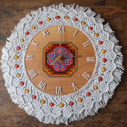 “National Ornament”, handmade wall clock, author: Naira Mkhitaryan