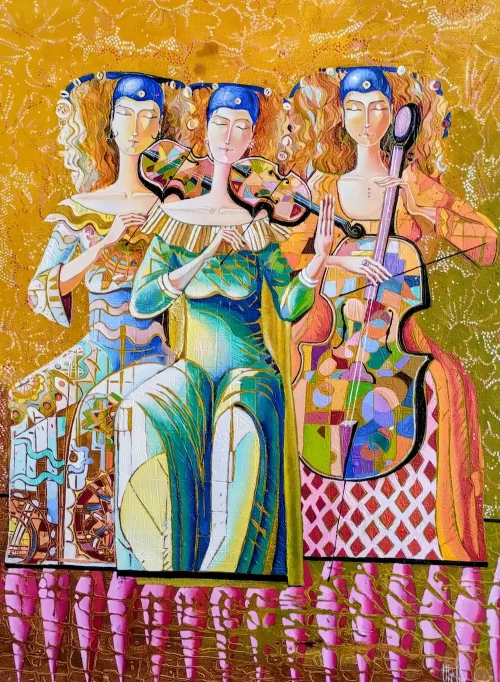 «Տրիո», յուղանկար, հեղինակ՝ Անահիտ Միրիջանյան