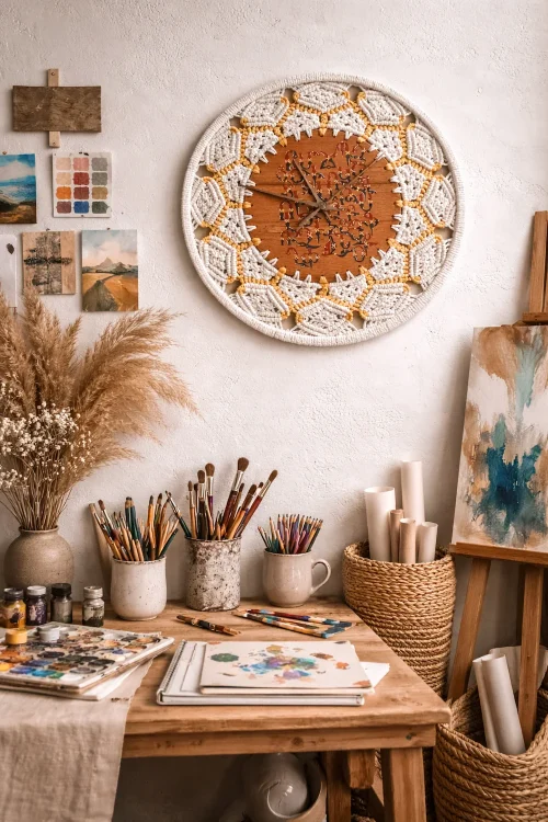 “Bird Letters”, handmade wall clock, author: Naira Mkhitaryan