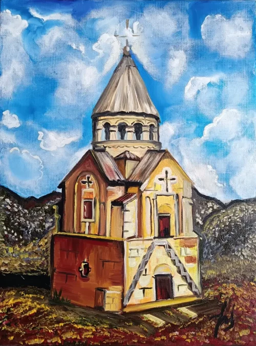 «Նորավանք», յուղանկար կտավի վրա, հեղինակ՝ Շողակաթ Խաչատրյան