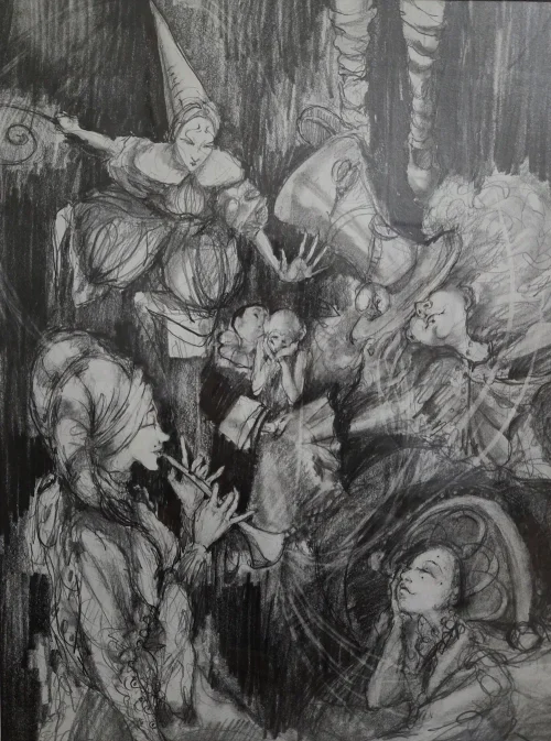 Hypnosis”, pencil painting by Nane Badalyan. Pencil painting on high quality paper.