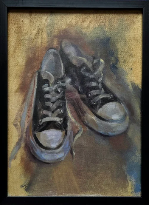 "Sneakers", oil painting by Nane Badalyan. Oil painting on canvas.