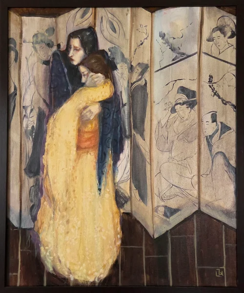 "The Shield", oil painting by Nane Badalyan. Oil painting on canvas.