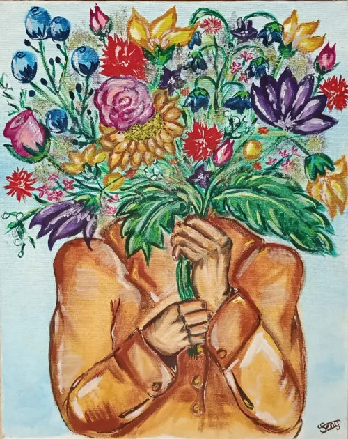 “Merging”, oil painting by Seda Minasyan. Oil painting on canvas.